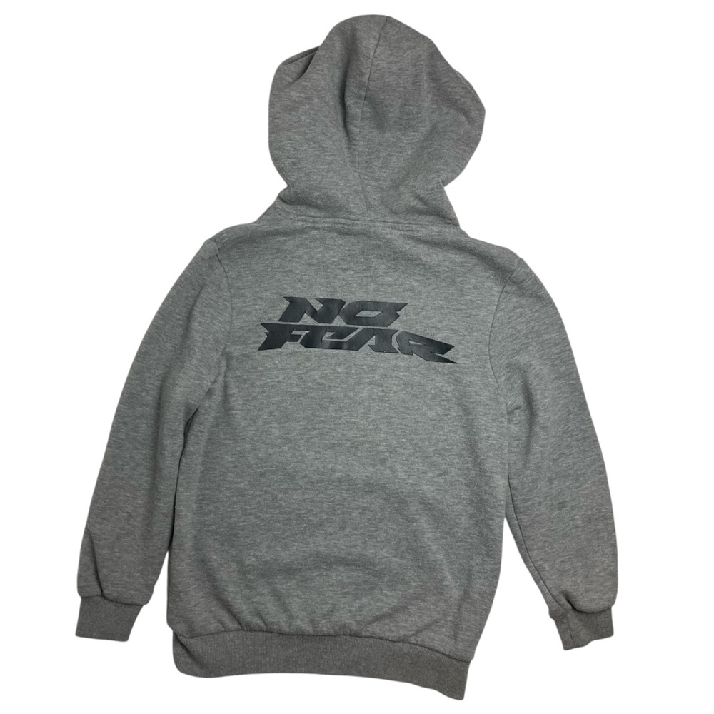 FREE: Hoodie Kangaroo Skater No Fear Kids (7-8y) Gray Hooded Sweatshirt Sk8